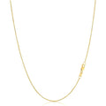 14k Gold Box Chain Necklace with Lobster Claw Clasp G70328