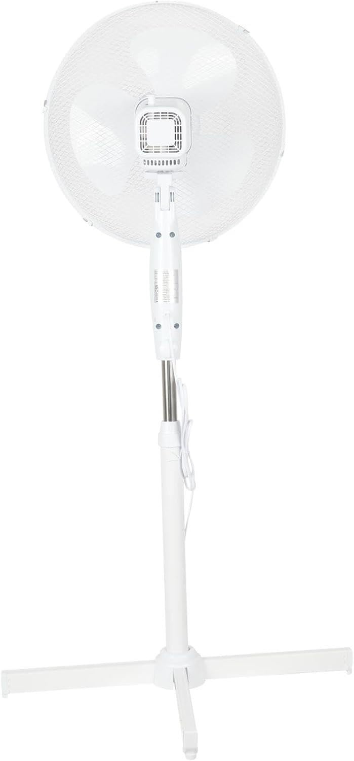16 Inch 3-Speed Oscillating Pedestal Fan White W421