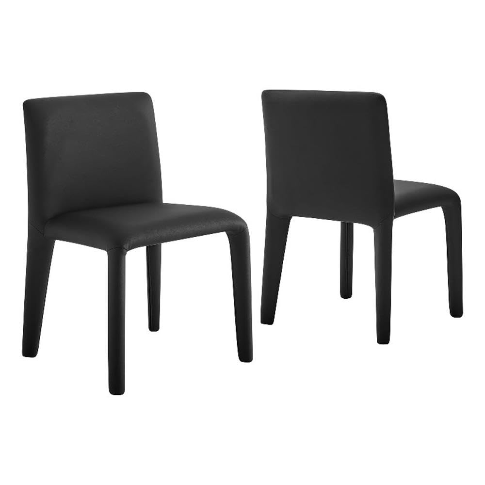 Black Faux Leather Dining Chair S482175