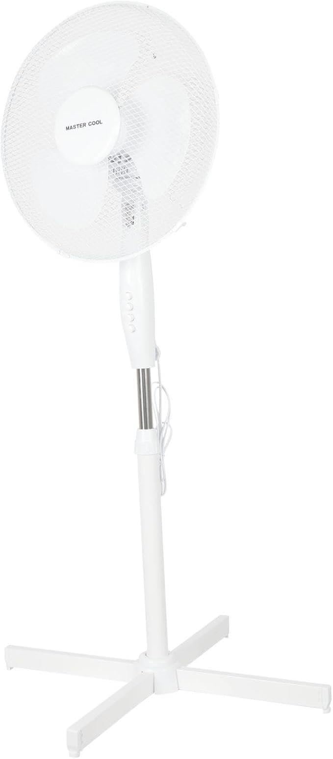 16 Inch 3-Speed Oscillating Pedestal Fan White W421