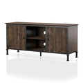 60-Inch Weathered Oak Wood TV Stand with Metal Legs A3017