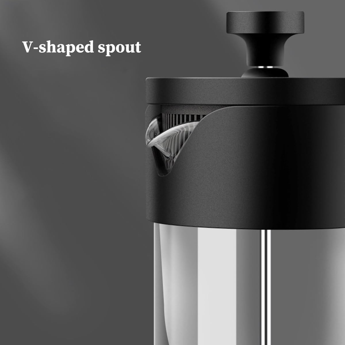 French Press Coffee Maker with 3-level Filter System, Stainless Steel, Borosilicate Glass, 1000ml Q29787
