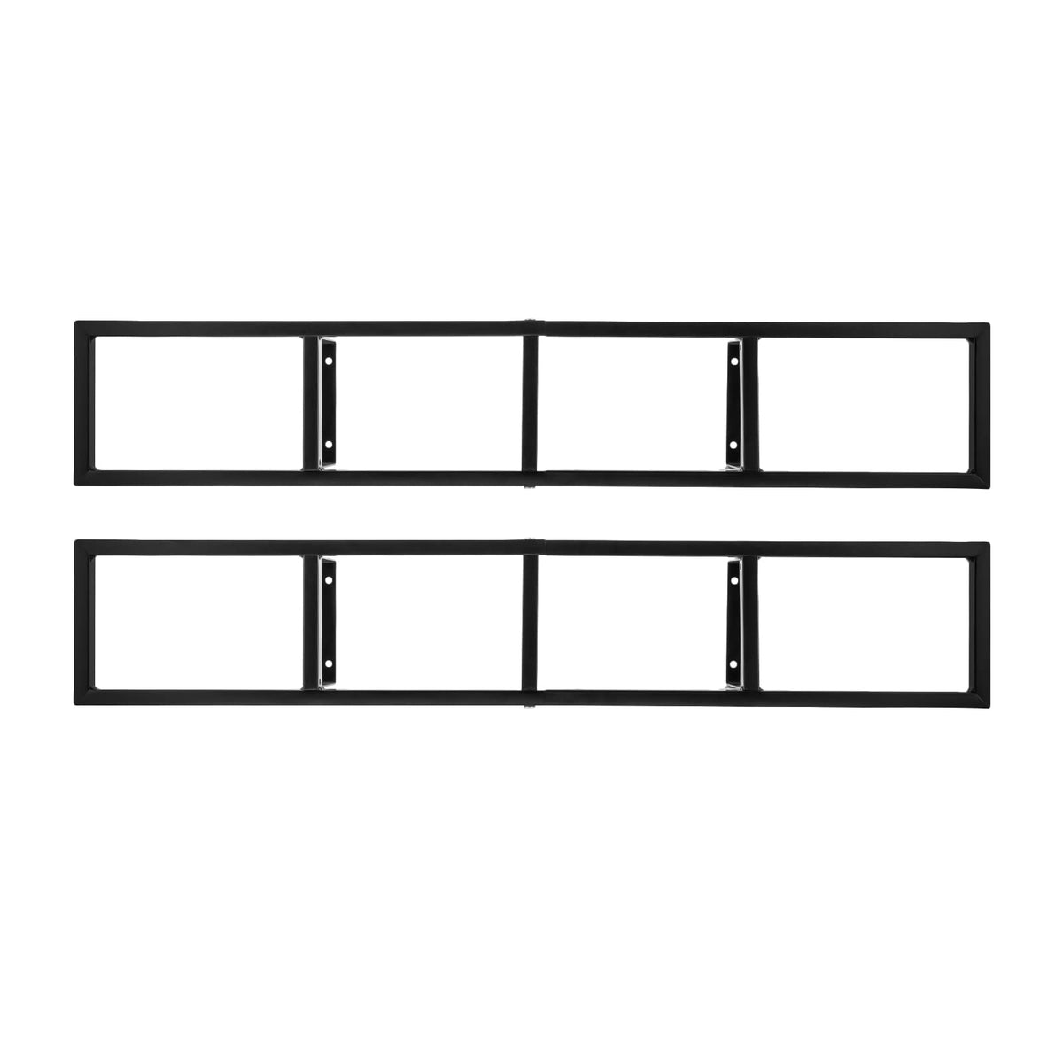 34 Inch Black Metal Media Storage Rack K557416