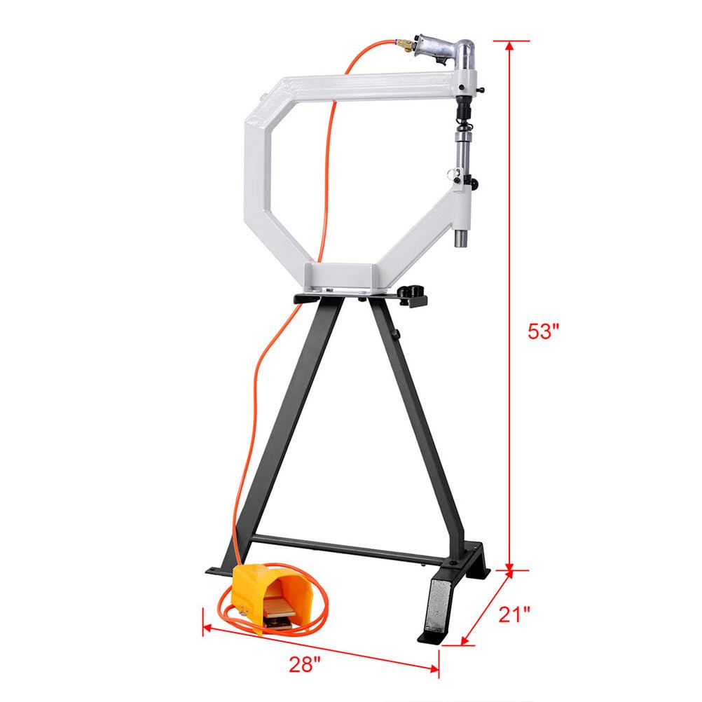 Pneumatic Planishing Hammer, 4" Throat Depth Metal Shaping Hammer with Foot Pedal & Steel Stand X874