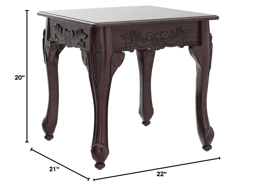 Wood End Table Dark Cherry C4020