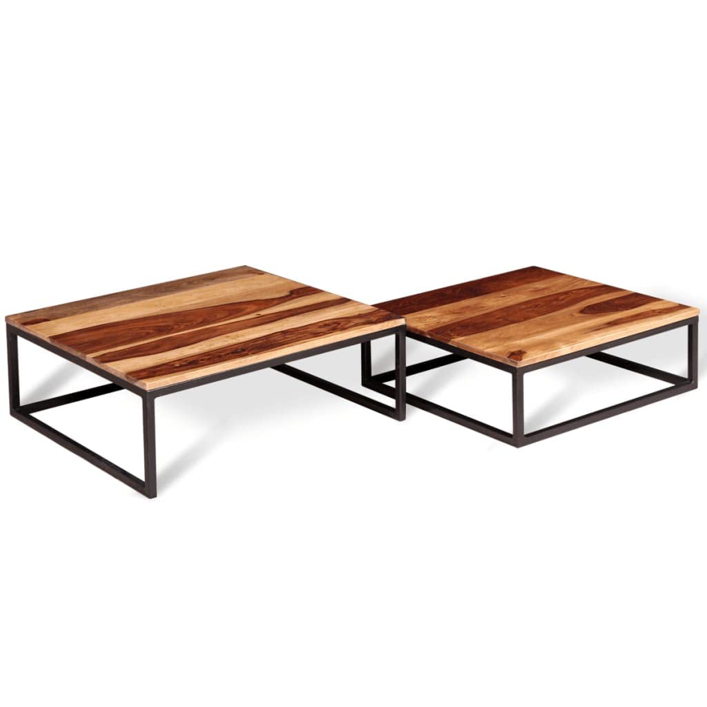 2 Piece Square Wood Nesting Coffee Table Set M94418