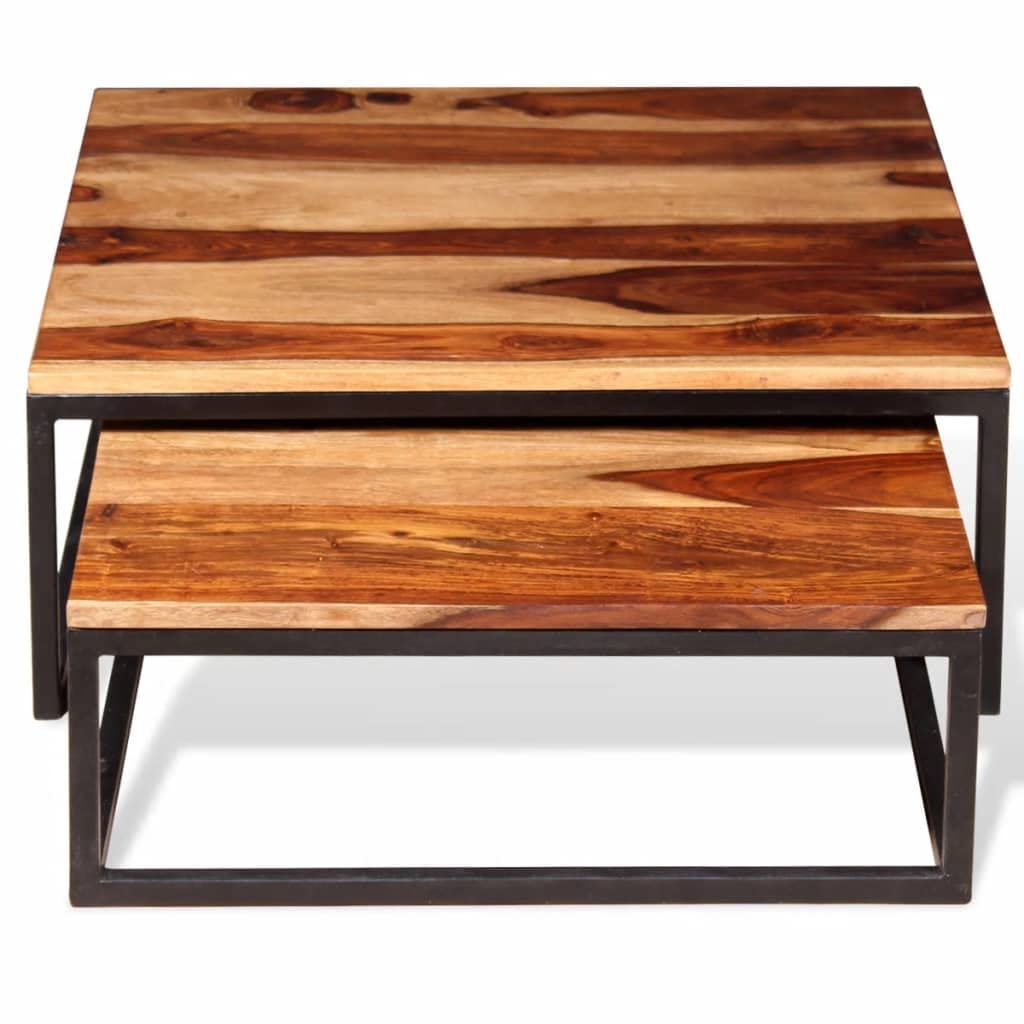 2 Piece Square Wood Nesting Coffee Table Set M94418