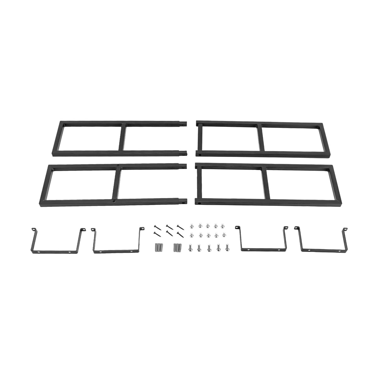 34 Inch Black Metal Media Storage Rack K557416