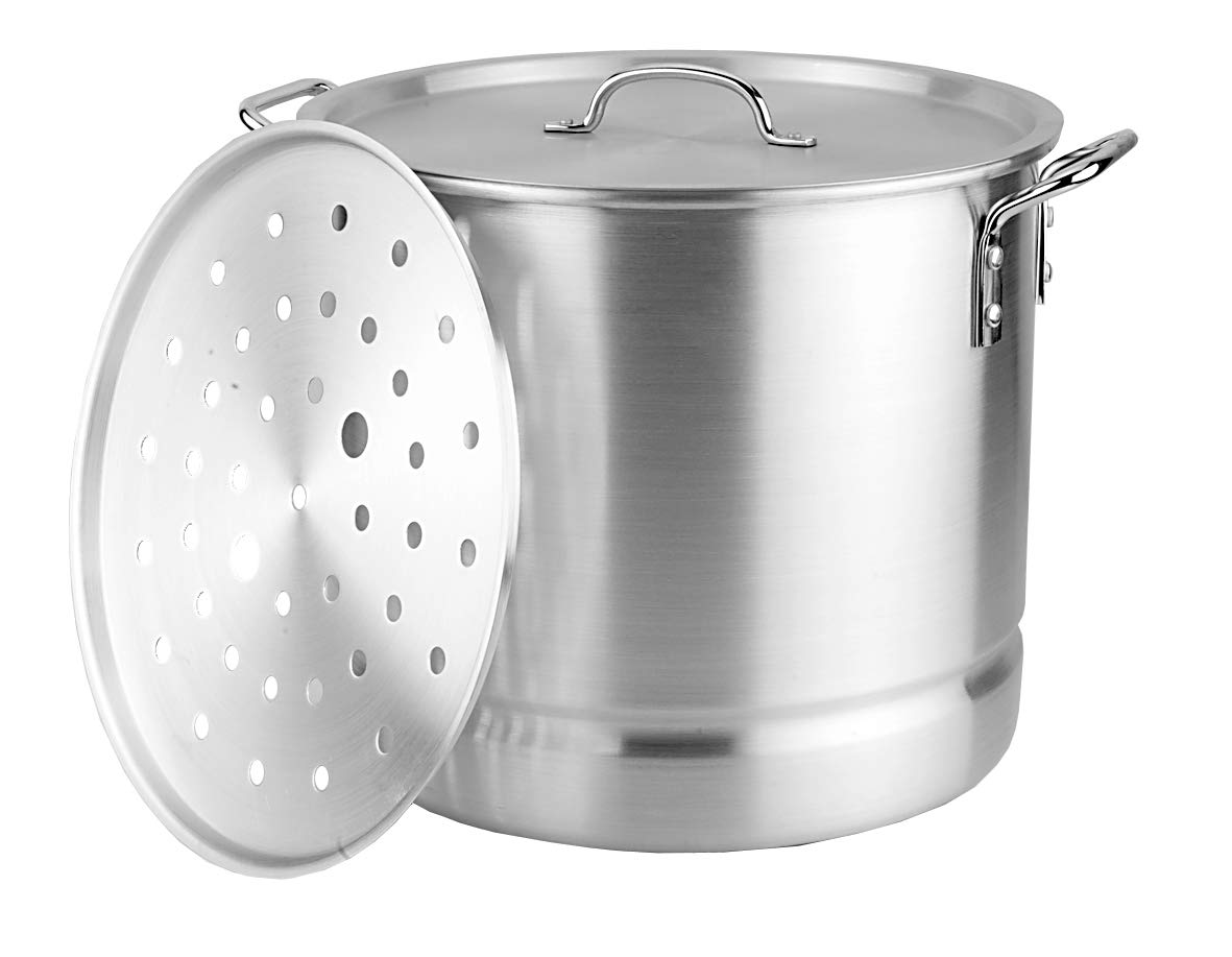 Aluminum Stock Pot with Steamer 16 quart P3967
