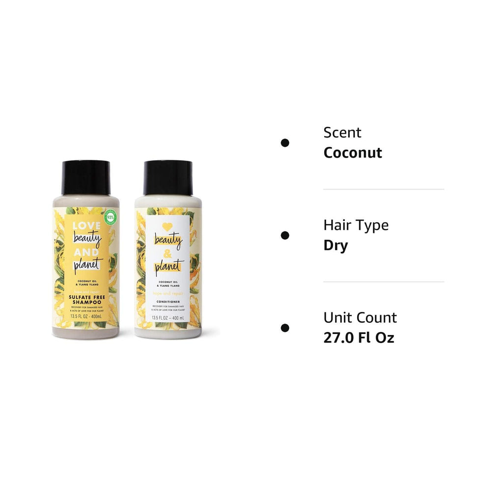 Coconut Oil & Ylang Shampoo and Conditioner 2 Count 13.5 oz A54929