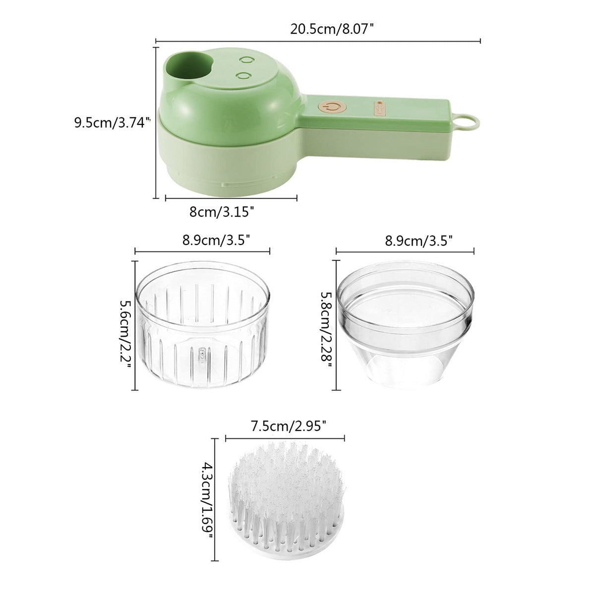 4 in 1 Cordless Electric Vegetable Cutter Set U5396