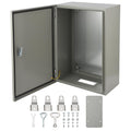 24" x 16" x 10" Waterproof Stainless Steel Electrical Enclosure Box with Lock S3518