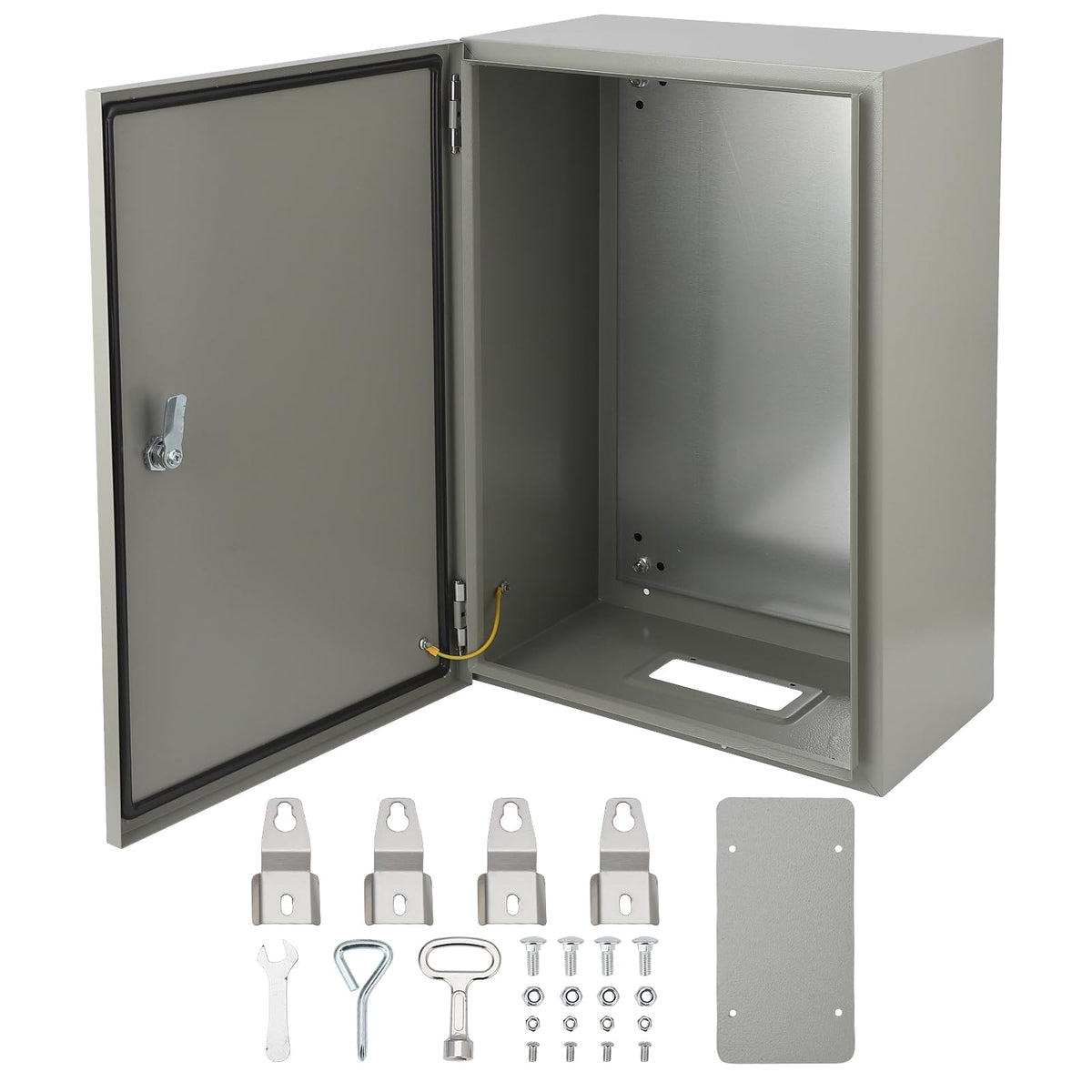 24" x 16" x 10" Waterproof Stainless Steel Electrical Enclosure Box with Lock S3518