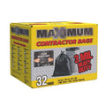 Heavy Duty 42-Gallon 3 Mil Black Garbage Bags 32 Counts P560524