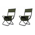 Folding Camping Chair with Storage Bag, 2 Pack, Green U2003