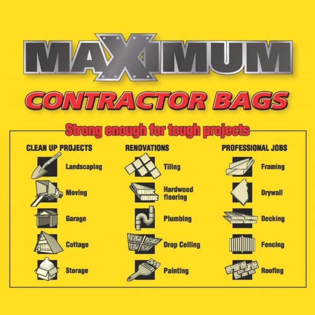 Heavy Duty 42-Gallon 3 Mil Black Garbage Bags 32 Counts P560524