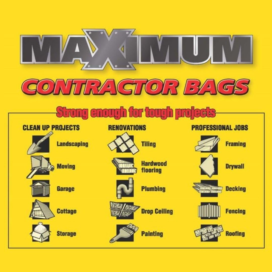 Heavy Duty 42-Gallon 3 Mil Black Garbage Bags 32 Counts P560524
