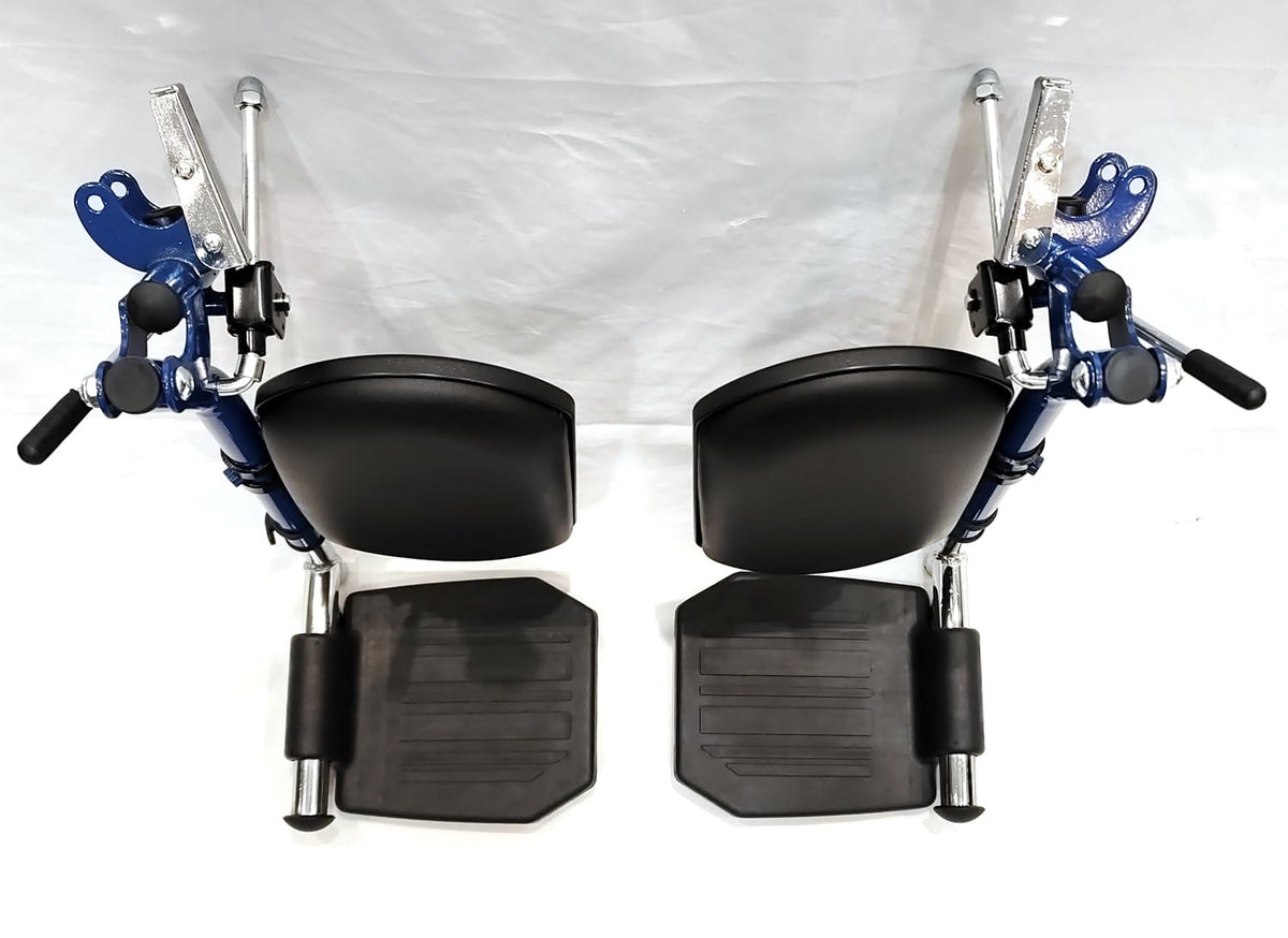 Blue Wheelchair Elevating Leg Rest with Padded Calf Pad Z49002