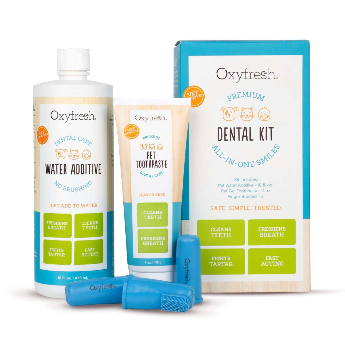 Pet Dental Kit 4oz Toothpaste + 16oz Water Additive K32855