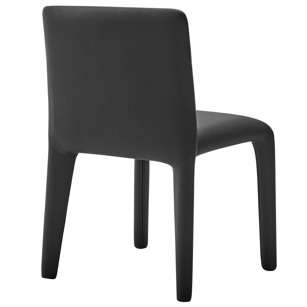 Black Faux Leather Dining Chair S482175