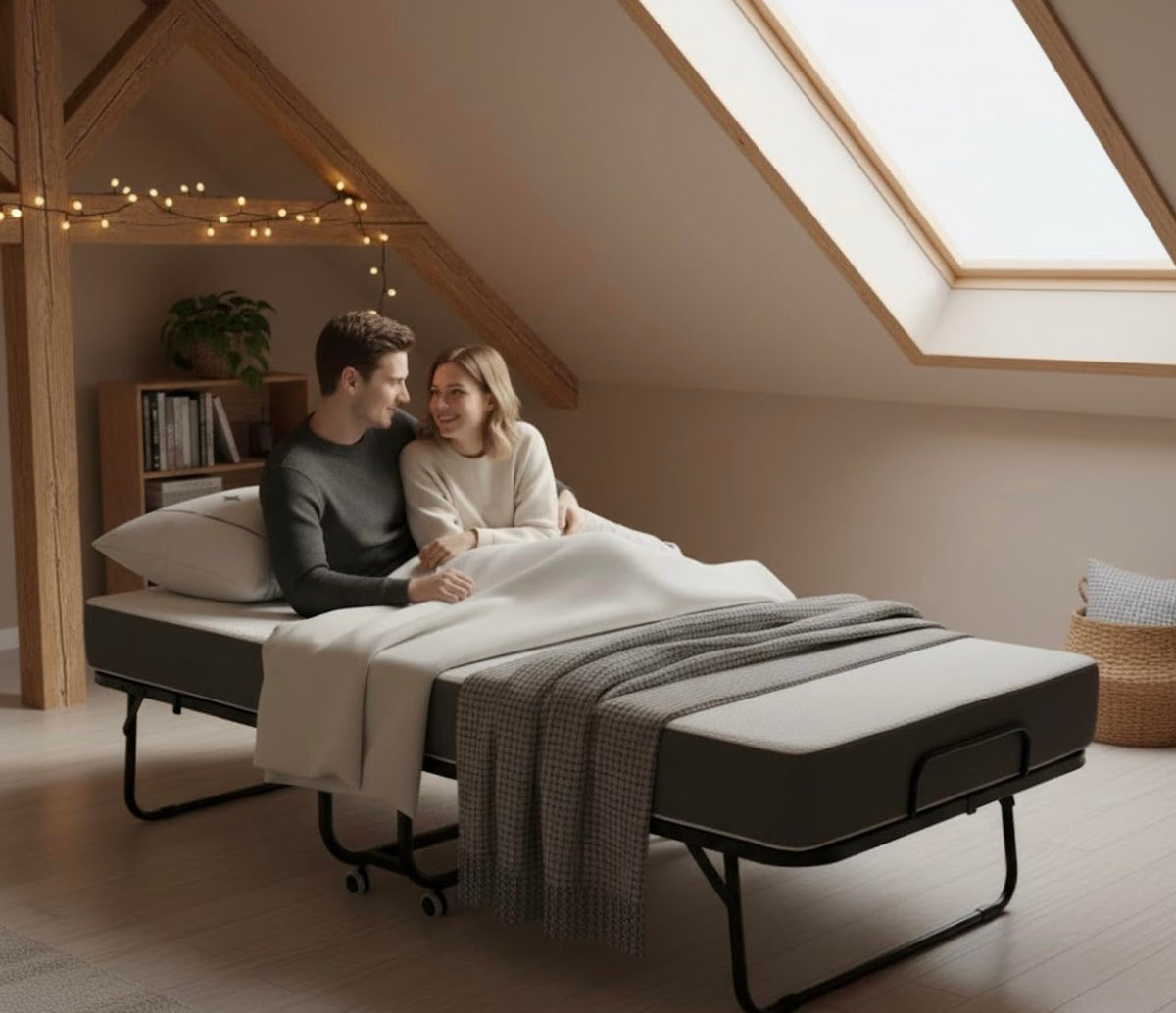 Foldable Bed with 5" Memory Foam Mattress I735
