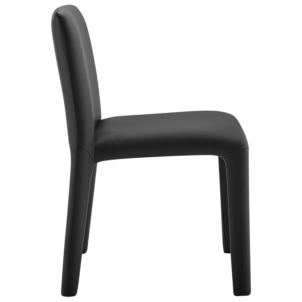 Black Faux Leather Dining Chair S482175