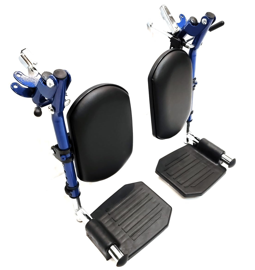 Blue Wheelchair Elevating Leg Rest with Padded Calf Pad Z49002