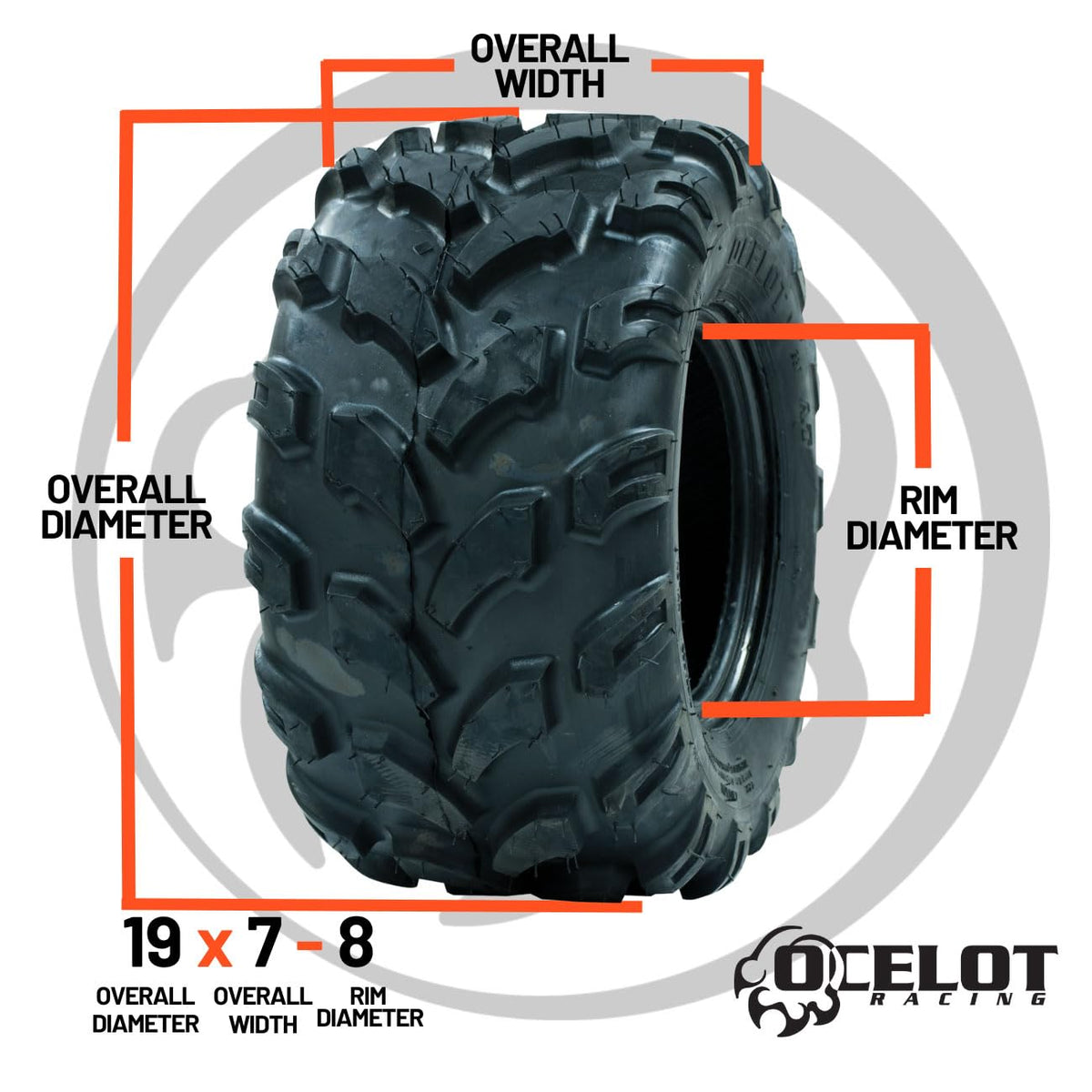 19x7-8 4-Ply Tubeless ATV/UTV Tires N9863