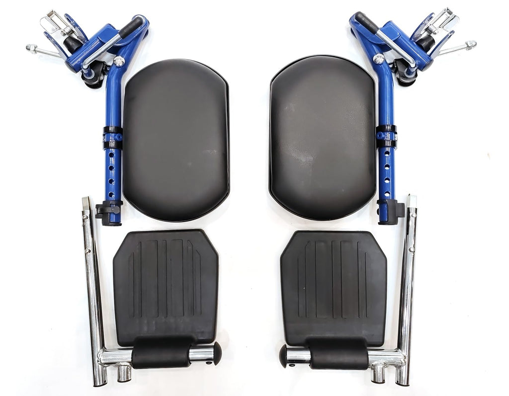 Blue Wheelchair Elevating Leg Rest with Padded Calf Pad Z49002