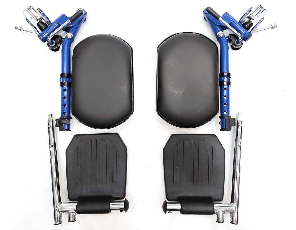 Blue Wheelchair Elevating Leg Rest with Padded Calf Pad Z49002
