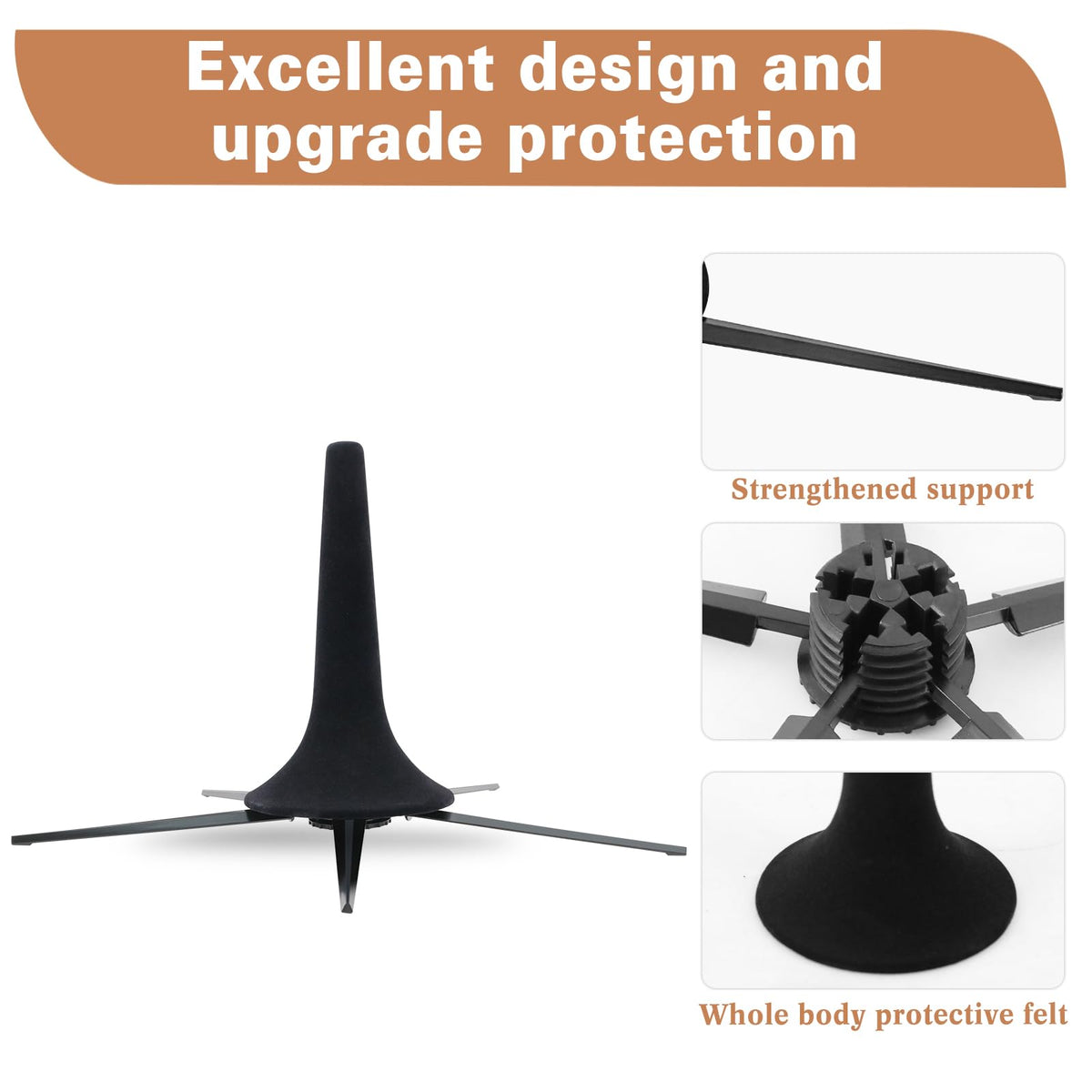 Portable 5 Legs Foldable Trumpet Stand with Cleaning Kit Z881889
