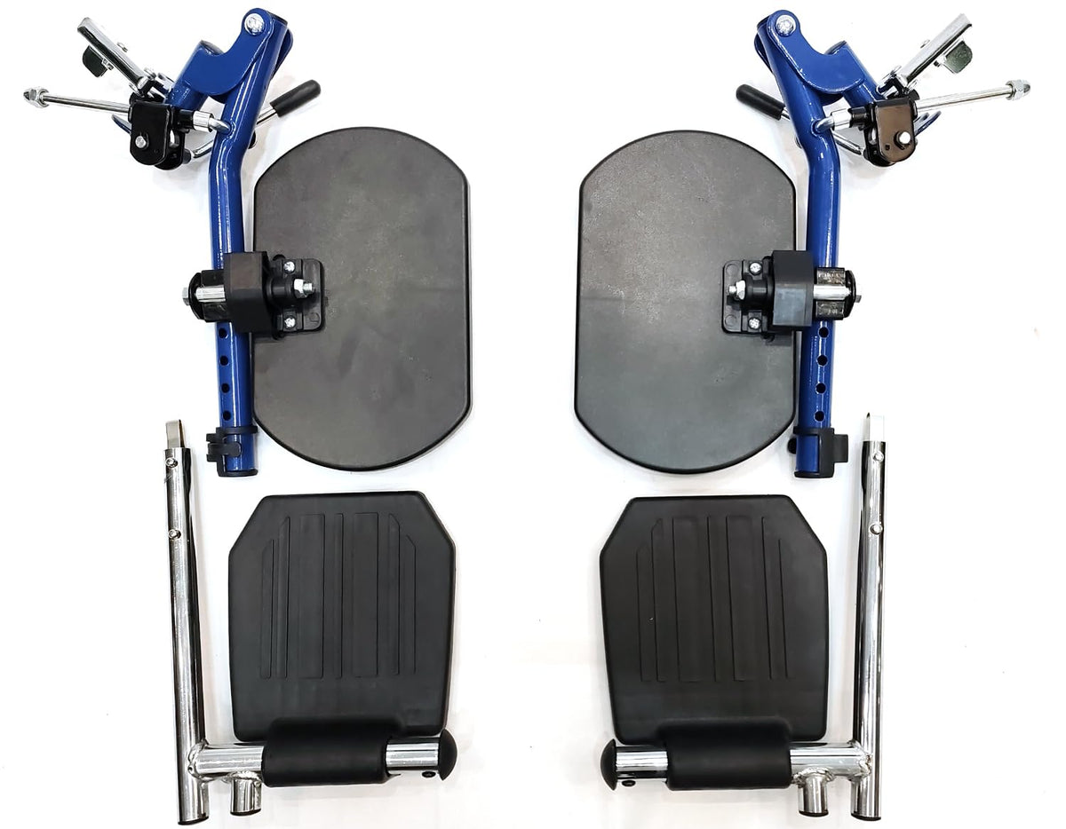 Blue Wheelchair Elevating Leg Rest with Padded Calf Pad Z49002