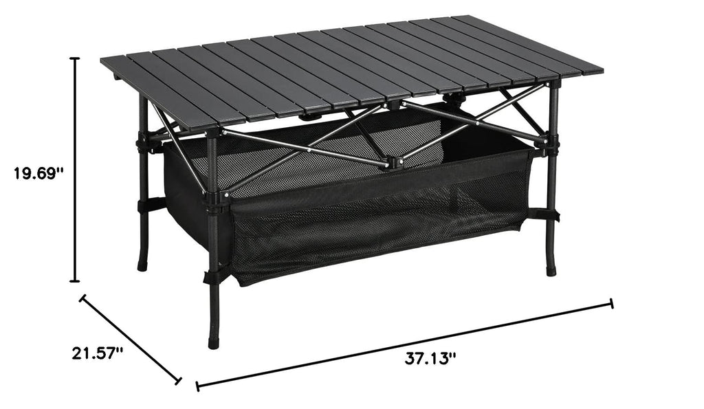 Lightweight Aluminum Folding Camping Table with Carrying Bag W368