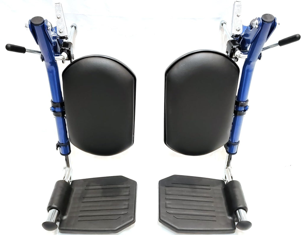 Blue Wheelchair Elevating Leg Rest with Padded Calf Pad Z49002