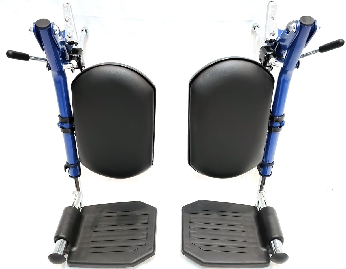 Blue Wheelchair Elevating Leg Rest with Padded Calf Pad Z49002