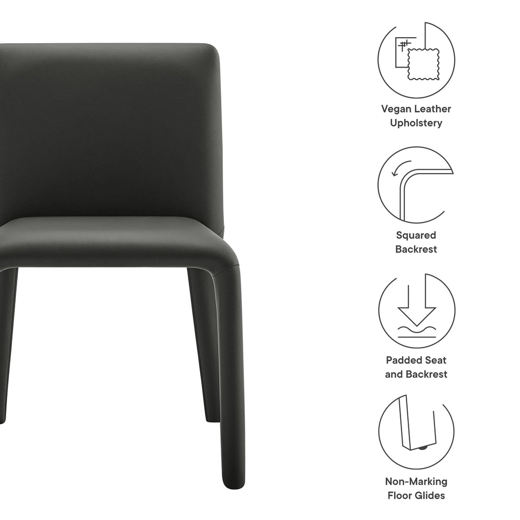 Black Faux Leather Dining Chair S482175