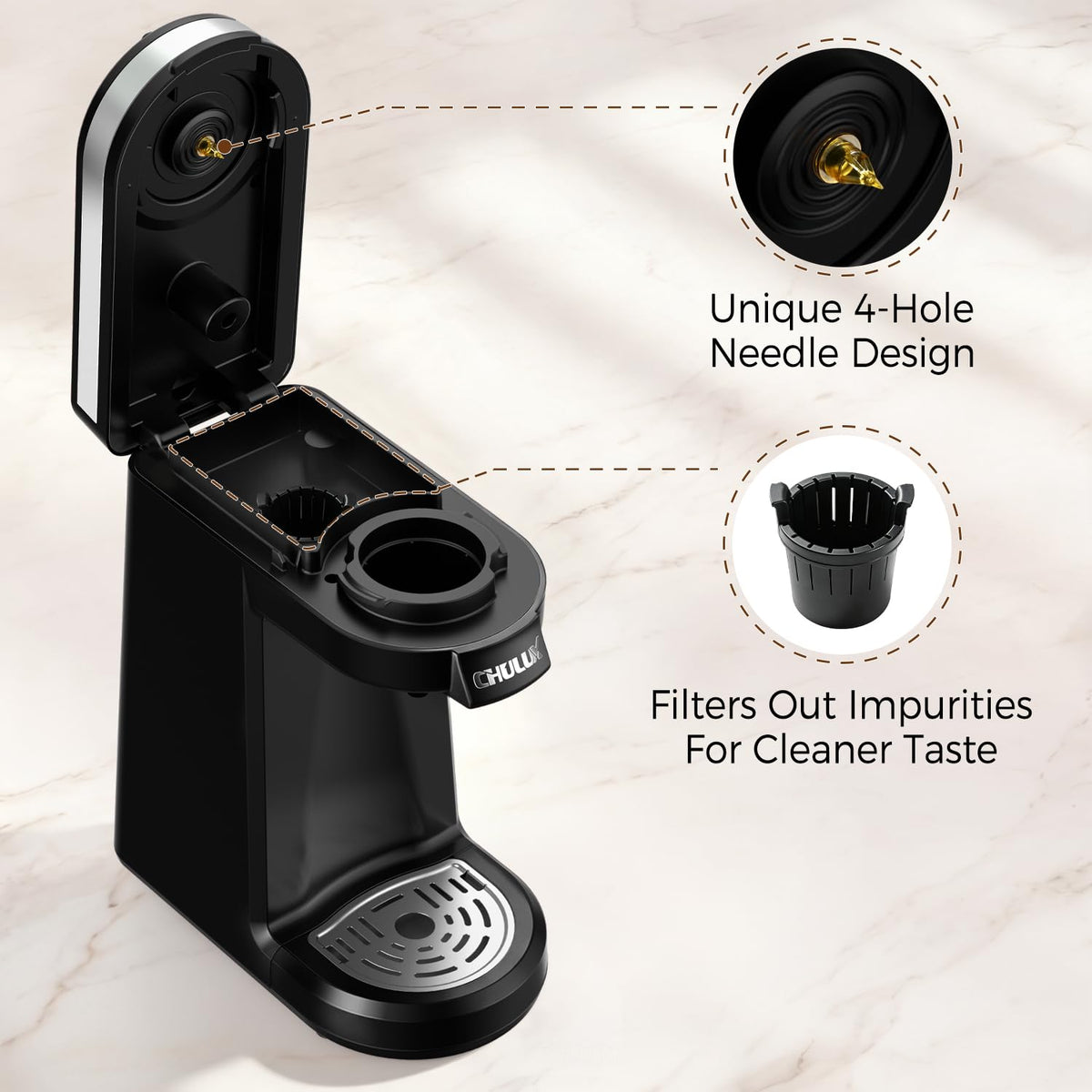 Single Serve Coffee Maker Black J6933
