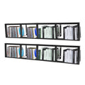 34 Inch Black Metal Media Storage Rack K557416