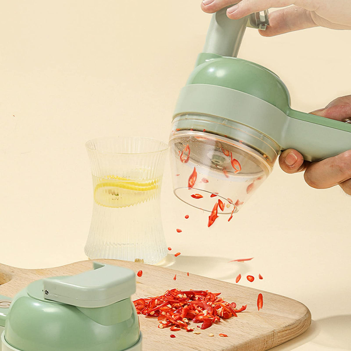 4 in 1 Cordless Electric Vegetable Cutter Set U5396