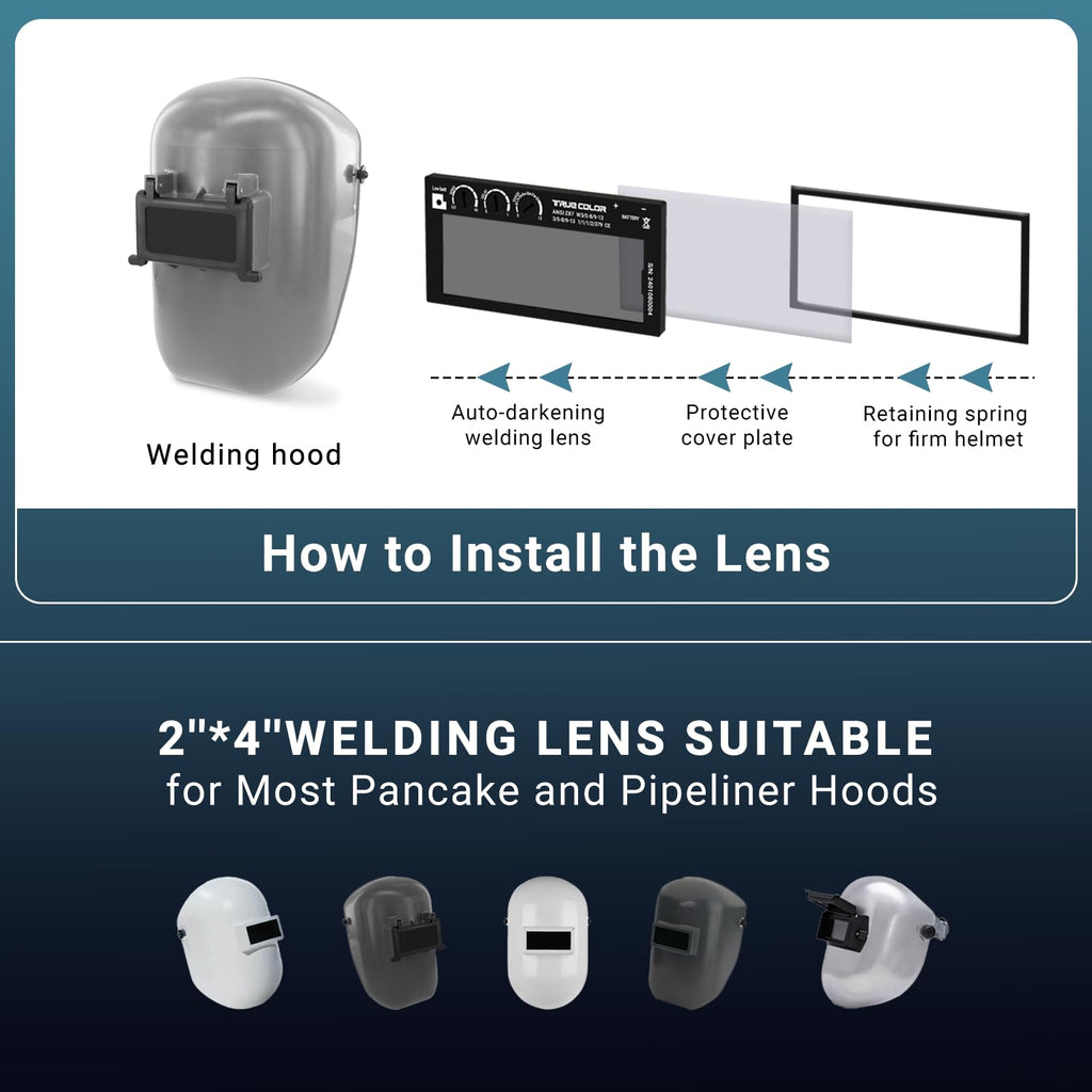 Adjustable Auto Darkening Welding Lens 2x4 1/4 X95128