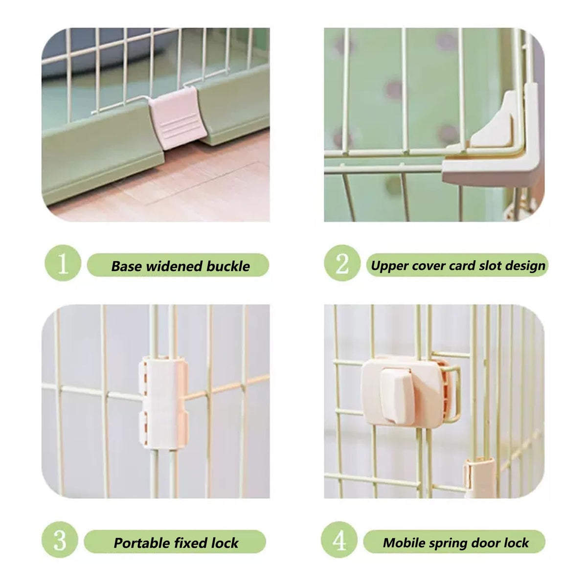 3/4-Tier Wire Cat Cage Playpen with Hammock and Platforms X4078