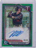 2024 Bowman Mega Box Mojo Prospects Refractor Green Autograph 90/99 Z435