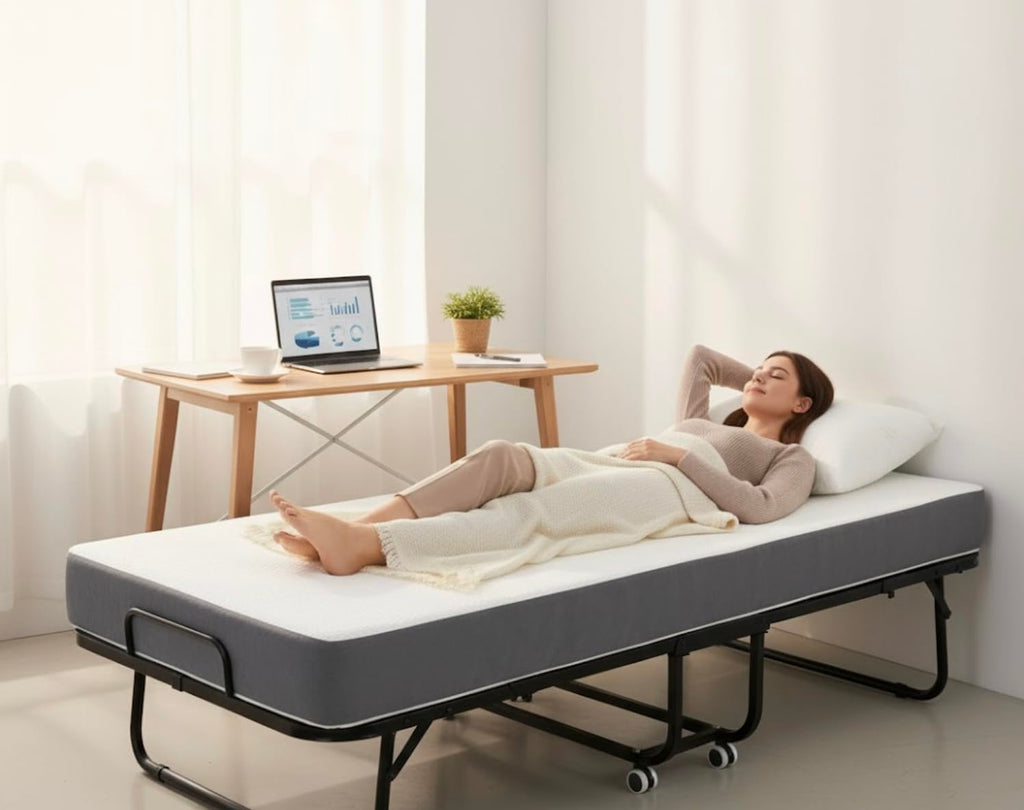 Foldable Bed with 5" Memory Foam Mattress I735