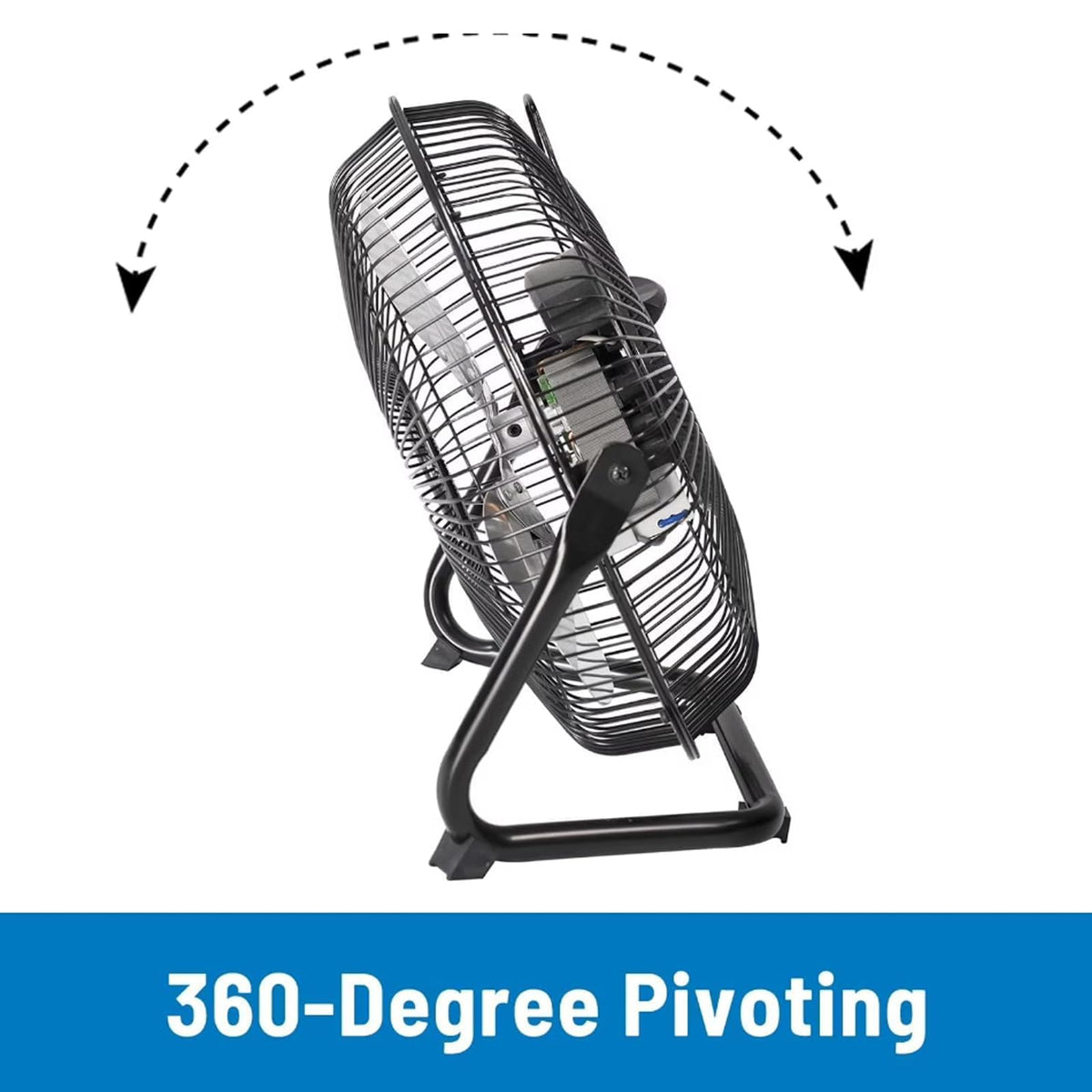 9 Inch Black Metal High Velocity Floor & Wall Mount Fan I56845