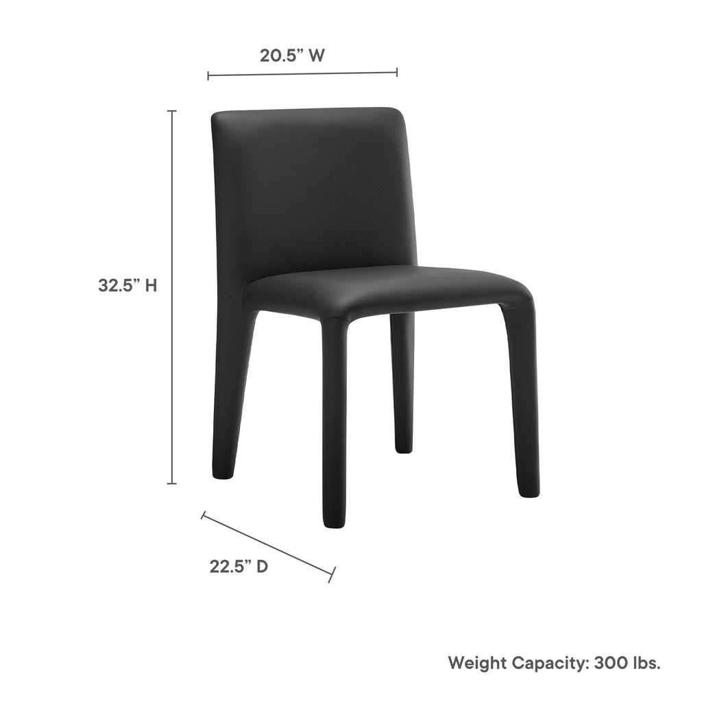 Black Faux Leather Dining Chair S482175