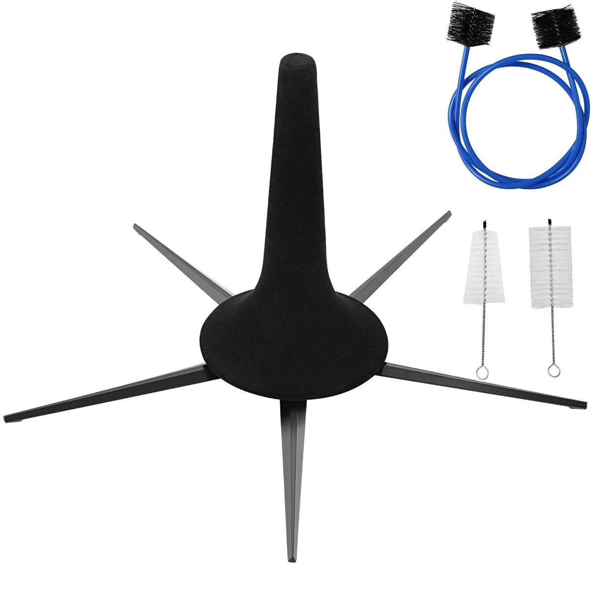 Portable 5 Legs Foldable Trumpet Stand with Cleaning Kit Z881889