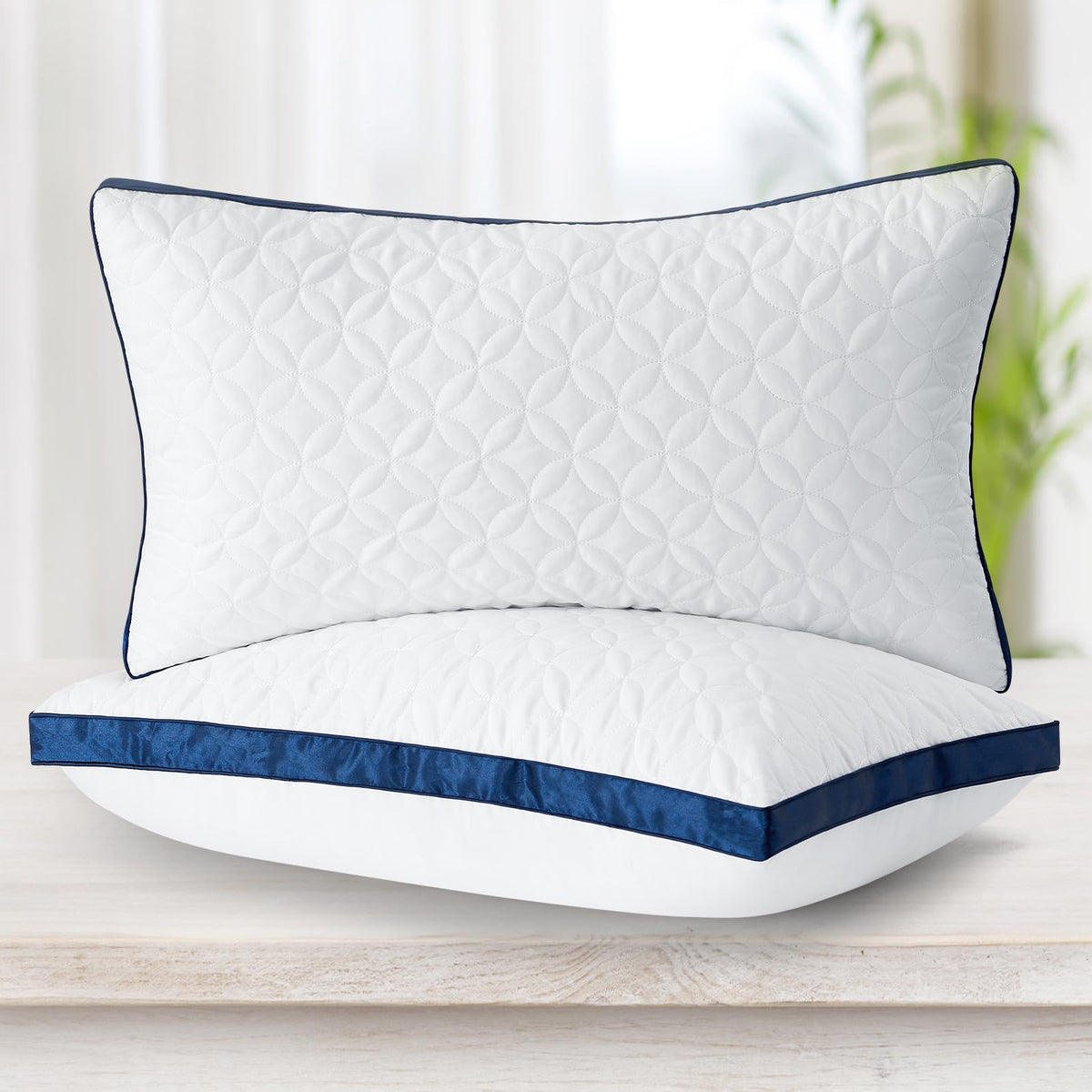 King Size Cooling Bed Pillows Set of 2 Down Alternative I2793