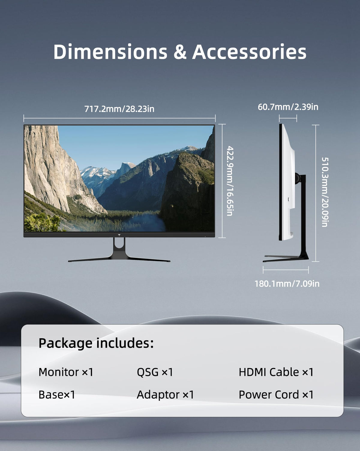 32 Inch 2K 1440P 120Hz IPS HDR Computer Monitor Y28133