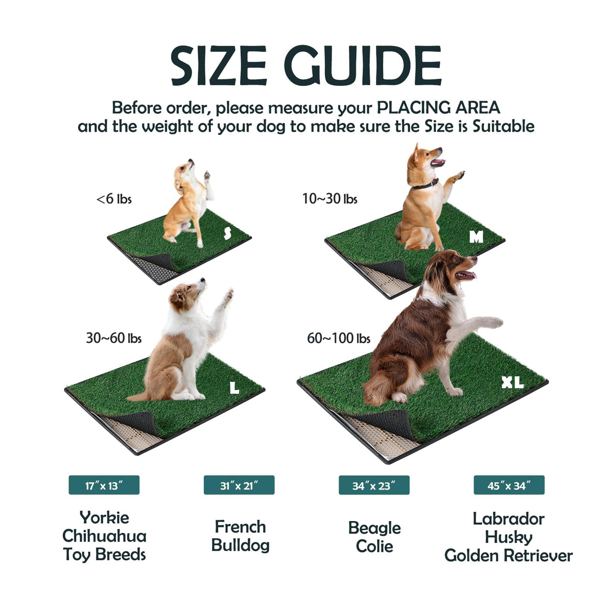 Extra Small Dog Grass Pee Pads with Tray I5586
