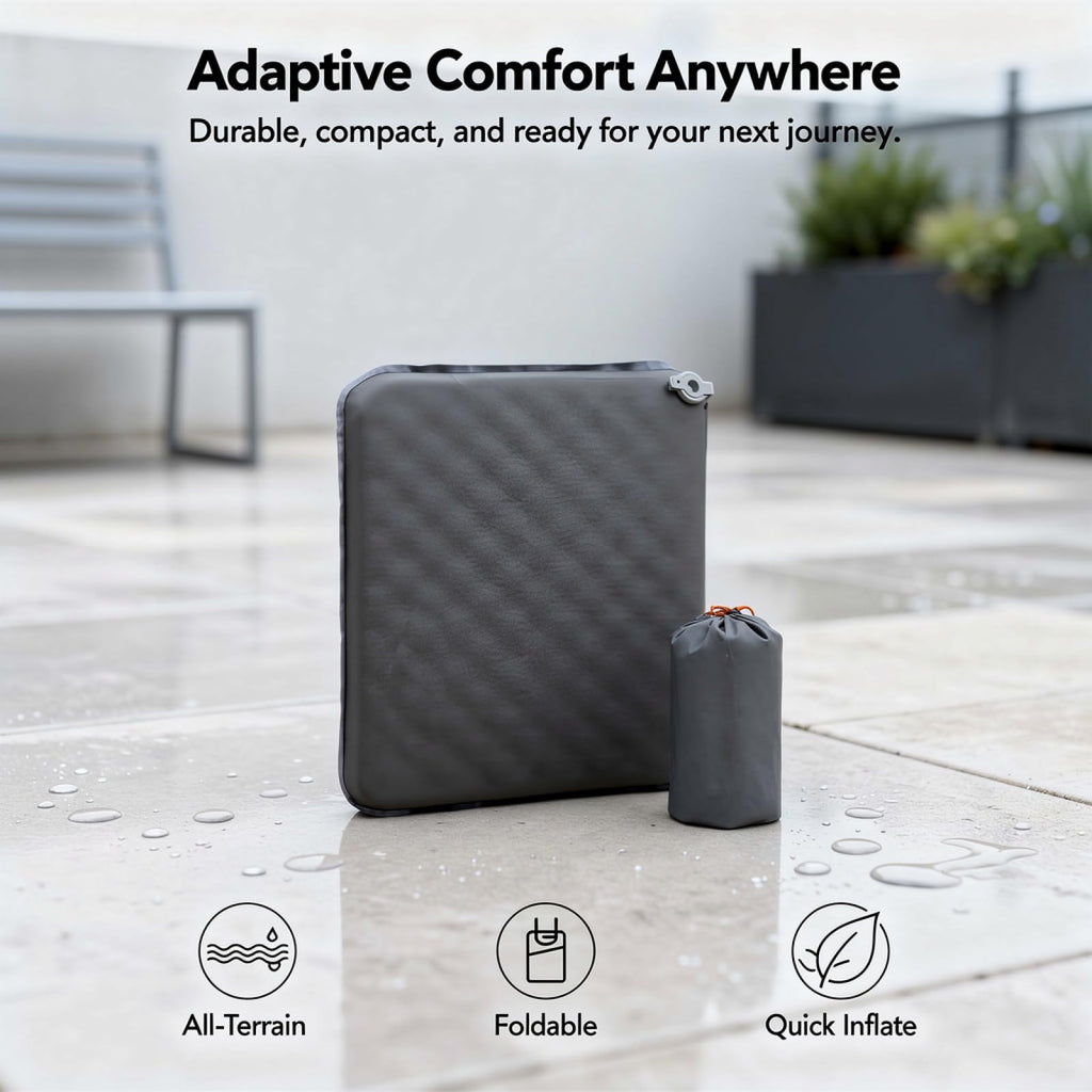 2 Pcs Inflatable Seat Cushion, 16.9 X 13 in, Lightweight Nylon TPU N110936